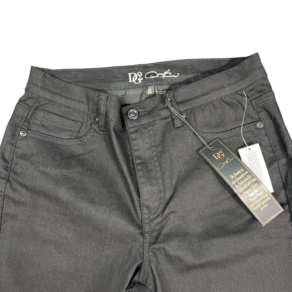 DG2 By Diane Gilman Black Embroidered Denim Jeans - Picture 3 of 9
